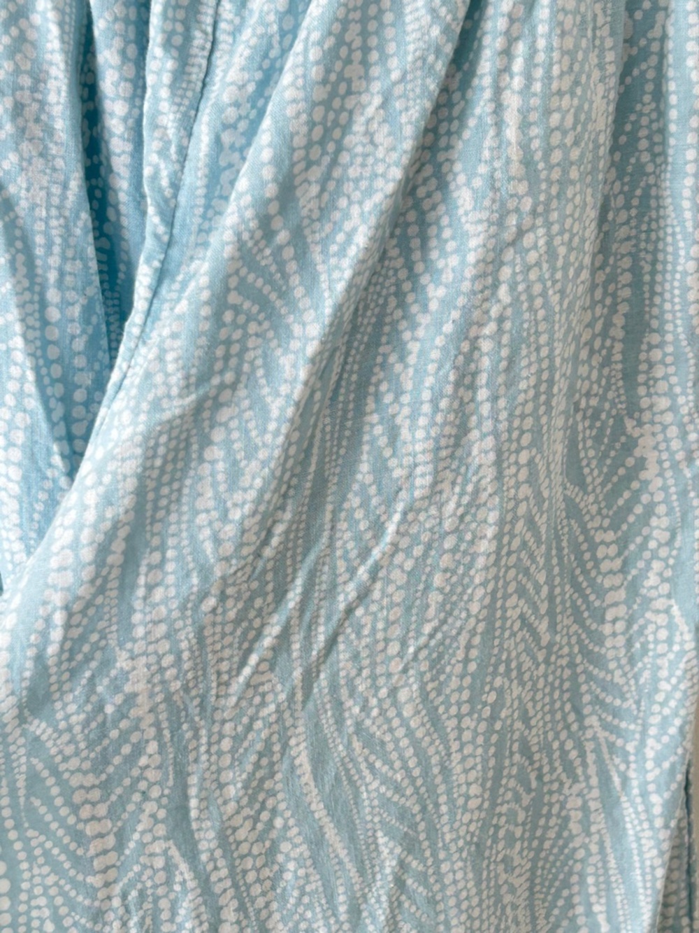 Joie Linen Blend Wide Leg Smocked Waist Light Blue & White Pants - Picture 14 of 16